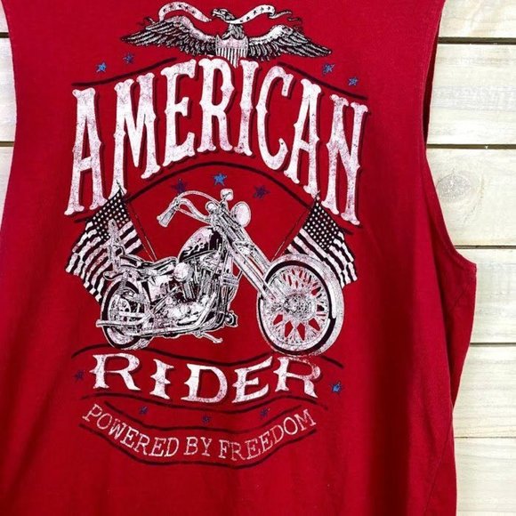 American Rider Men's Medium Sleeveless Motorcycle - Picture 2 of 4